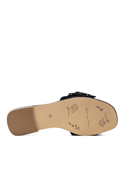 Damen Pantoletten Schwarz Alma En Pena Sude Black V22442-015