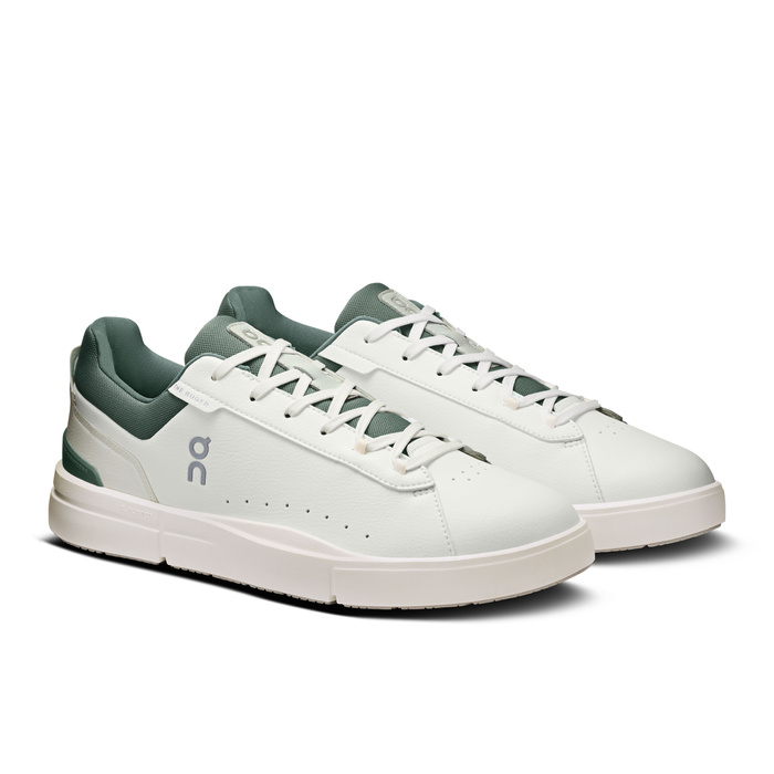 ON THE ROGER Advantage White | Olive Herren Sneaker