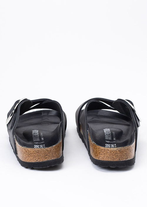 Damen Pantoletten Schwarz BIRKENSTOCK SIENA BIG BUCKLE LEOI 