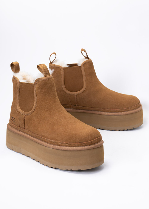 UGG W NEUMEL PLATFORM CHELSEA Damen Chelsea-Boots braun