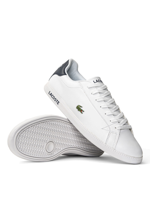 Herren Sneaker Weiß Lacoste Graduate BL21 1 SMA WHT/NVY