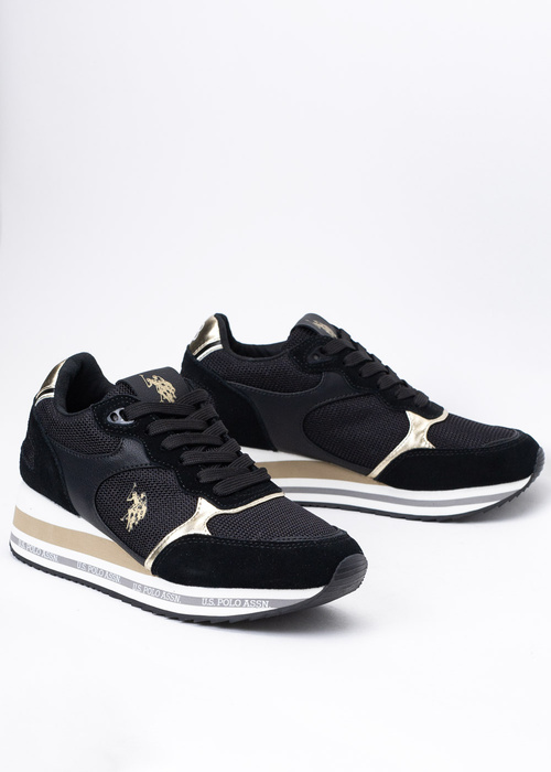 Damen Sneaker U.S. POLO SYLVI007W/3NS1 BLK-GOL01 