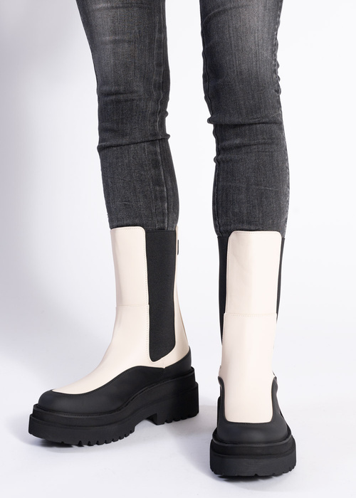 Damen Chelsea-Boots Beige LIU JO PURPLE 32