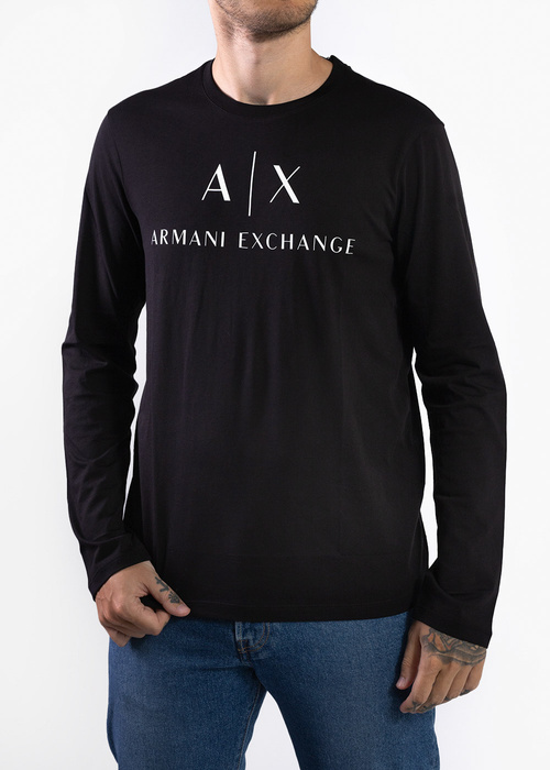 Herren Langarmshirt Schwarz Armani Exchange 8NZTCH Z8H4Z 1200