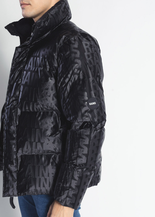 Unisex Winterjacke Schwarz RAINS BOXY PUFFER JACKET