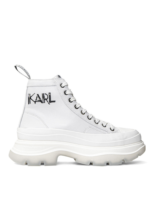 Damen Winterschuhe Weiß Karl Lagerfeld LUNA Art Deco Logo Hi