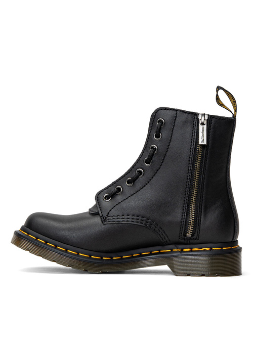 Damen Stiefel Schwarz Dr. Martens 1460 Pascal Frnt Zip Nappa
