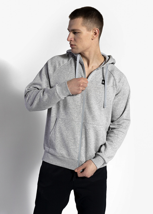 Herren Kapuzenpullover Grau UNDER ARMOUR UA RIVAL FLEECE FZ HOODIE