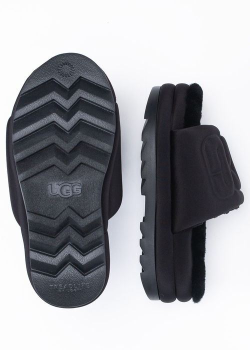 Damen Pantoletten Schwarz UGG W MAXI GRAPHIC SLIDE