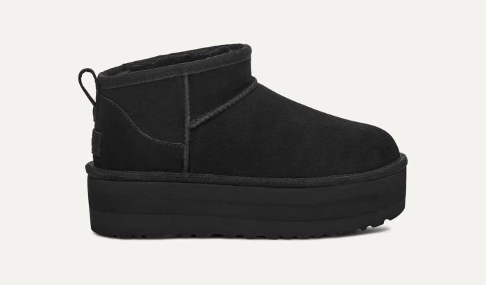 UGG W CLASSIC ULTRA MINI PLATFORM Damen Schneestiefel schwarz