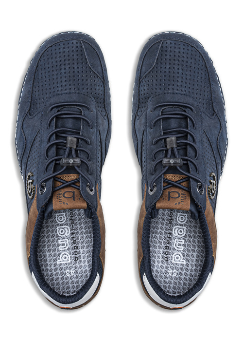 Herren Halbschuhe Dunkelblau Bugatti Canario