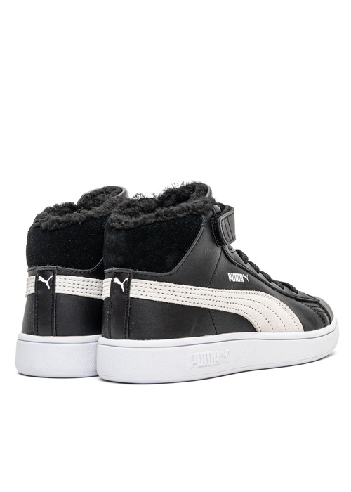 Kinder Sneaker Puma Smash V2 Mid Fur V Schwarz 