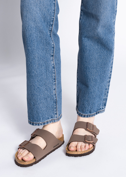 Damen Pantoletten Braun Birkenstock Arizona BS Nubuk Mocca