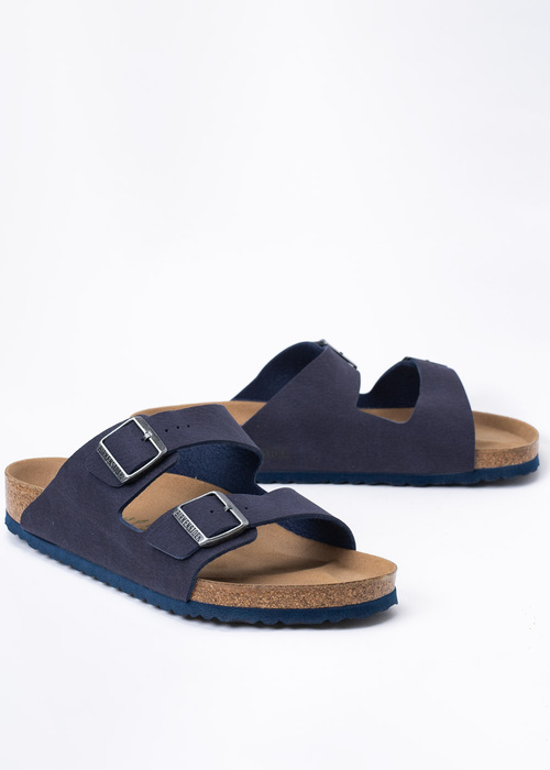 Herren Pantoletten Dunkelblau BIRKENSTOCK ARIZONA SYN VEG 