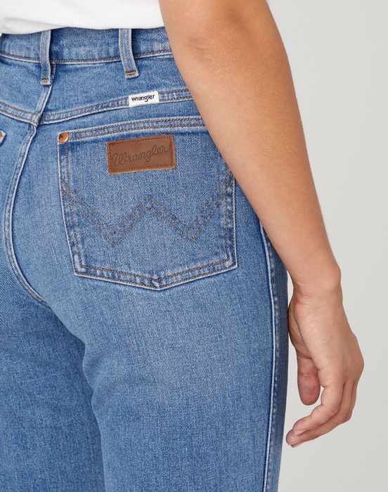 Damen Jeanshose WRANGLER WILD WEST MID BLUE 