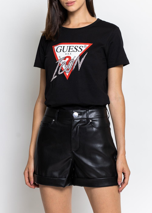 Guess Ss Cn Icon Tee (W1YI0YI3Z00-JBLK)