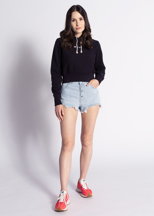 Champion Premium Cropped Reverse Weave Script Logo Hoodie (112691-KK001)