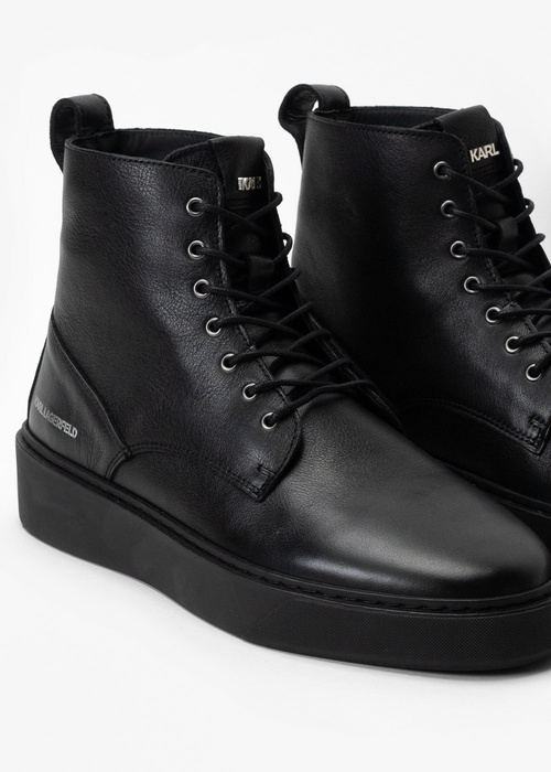 Herren Sneaker Schwarz KARL LAGERFELD FLINT Mid Lace Boot 