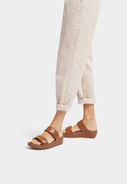Damen Sandalen FITFLOP LULU ADJUSTABLE LEATHER SLIDES