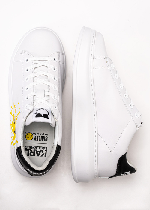 Damen Sneaker Weiß Karl Lagerfeld KAPRI Lo Lace KL x Smiley