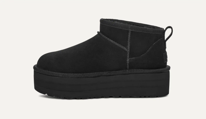 UGG W CLASSIC ULTRA MINI PLATFORM Damen Schneestiefel schwarz
