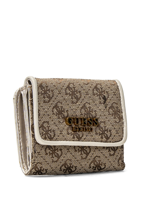 Damen Mini Portemonnaie Beige Guess Aviana Card Coin Purse