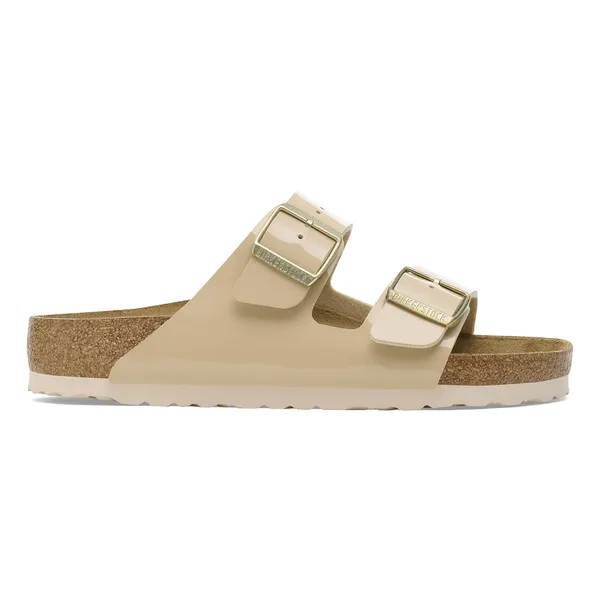 BIRKENSTOCK Arizona BF Patent Sand Damen Pantoletten