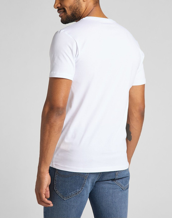 Herren T-Shirt LEE WOBBLY LOGO TEE WHITE 