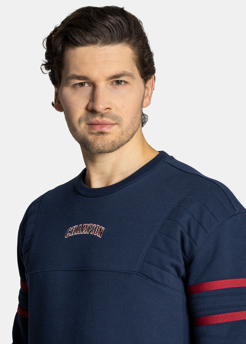 Herren Sweatshirt Champion Varsity Script Logo Dunkelblau