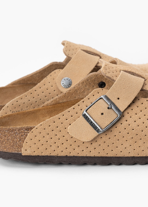 BIRKENSTOCK BOSTON LEVE DOTTED NEW Herren Pantoletten beige