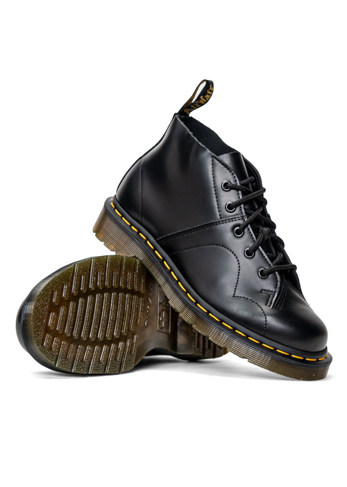 Damen Stiefel Schwarz Dr. Martens Church Monkey Black Smooth