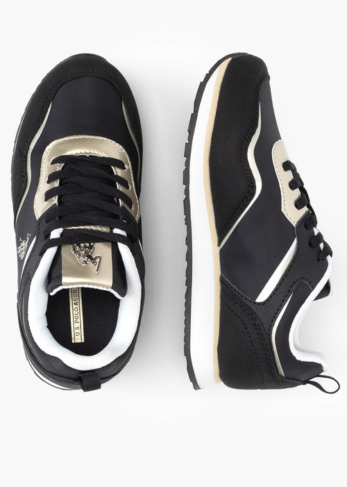 Kinder Sneaker Schwarz U.S. POLO NOBIK010K/3NH1 BLK-GOL01 
