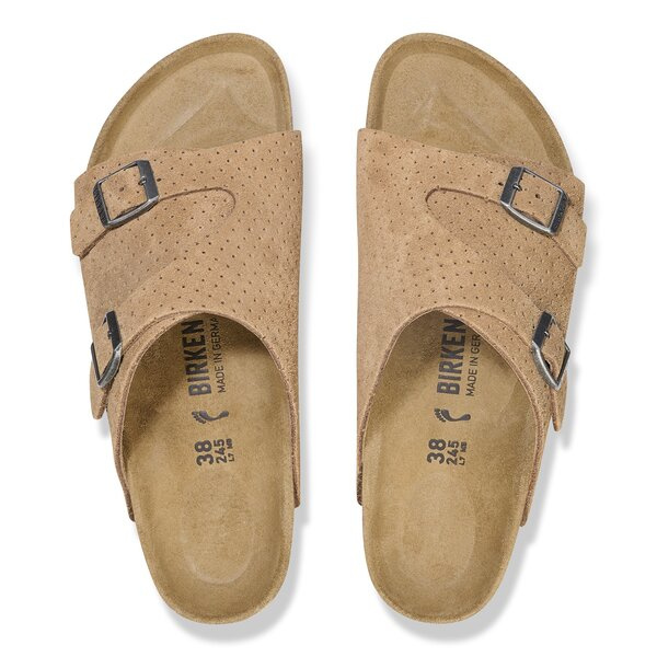 BIRKENSTOCK ZÜRICH LEVE DOTTED NEW Herren Pantoletten beige