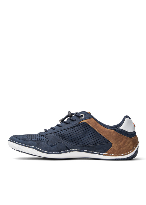Herren Halbschuhe Dunkelblau Bugatti Canario
