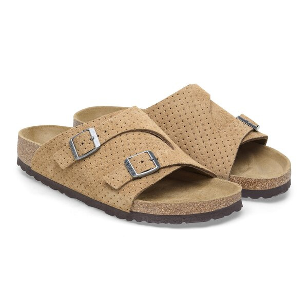 BIRKENSTOCK ZÜRICH LEVE DOTTED NEW Herren Pantoletten beige