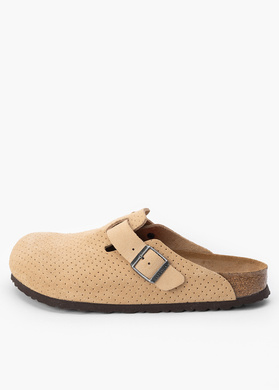 BIRKENSTOCK BOSTON LEVE DOTTED NEW Herren Pantoletten beige