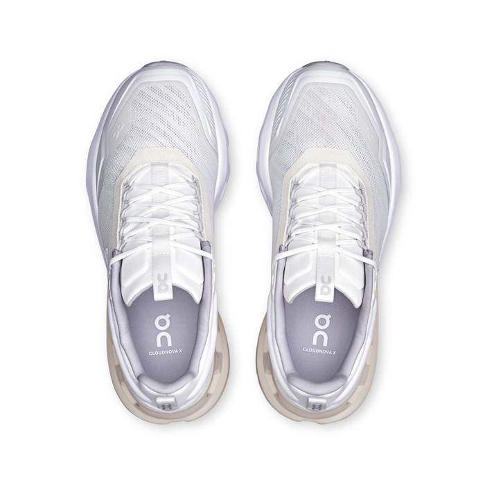 ON Cloudnova X Women White | Glacier Damen Sneaker