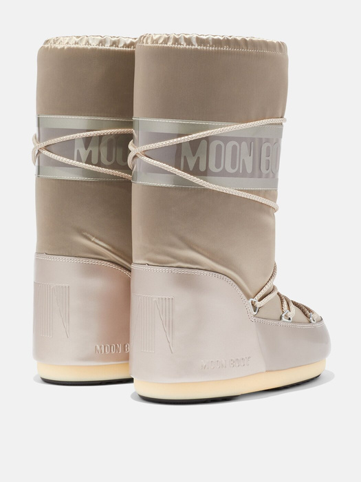 Moon Boot ICON GLANCE PLATINUM SATIN BOOTS Damen Schneestiefel