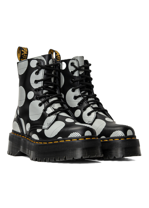 Damen Stiefel Schwarz Dr. Martens JADON POLKA DOT Black Smooth