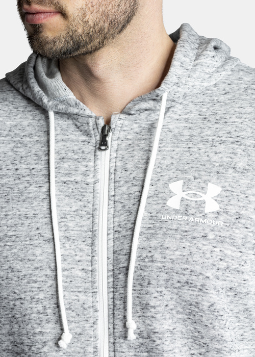 Herren Kapuzenpullover Grau Under Armour UA Rival Terry Lc Fz