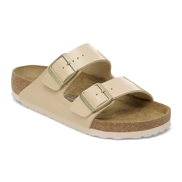 BIRKENSTOCK Arizona BF Patent Sand Damen Pantoletten