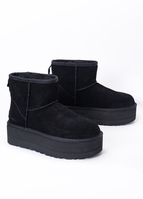 UGG W CLASSIC MINI PLATFORM Damen Schneestiefel schwarz