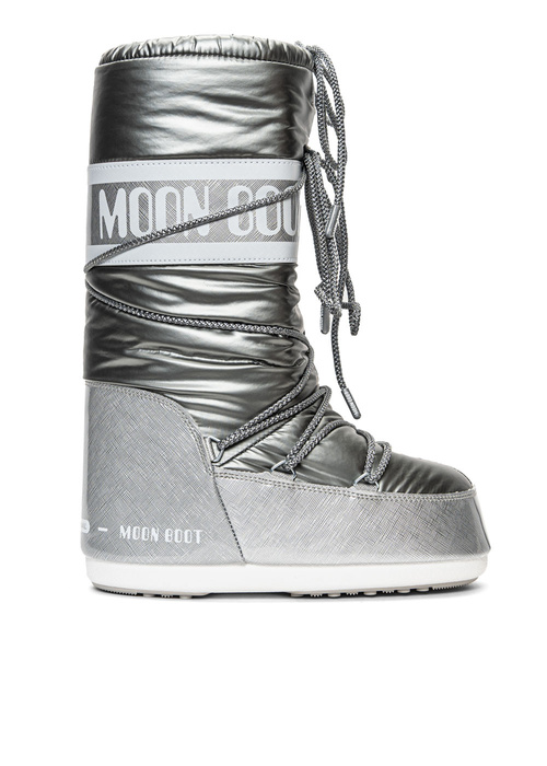 Damen Winterschuhe Silber Moon Boot Classic Pillow Glance