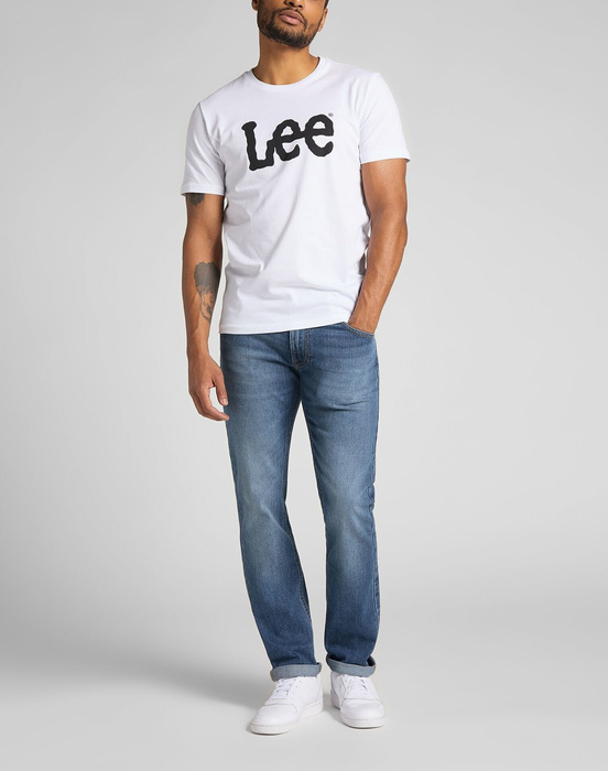 Herren T-Shirt LEE WOBBLY LOGO TEE WHITE 
