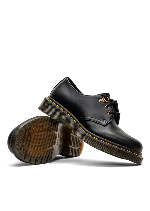 Herren Halbschuhe Schwarz Dr. Martens 1461 HARDWARE Black Wanama