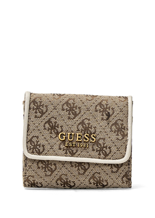 Damen Mini Portemonnaie Beige Guess Aviana Card Coin Purse