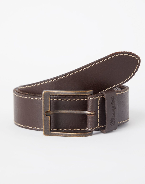 Herrengürtel WRANGLER STITCHED BELT BROWN