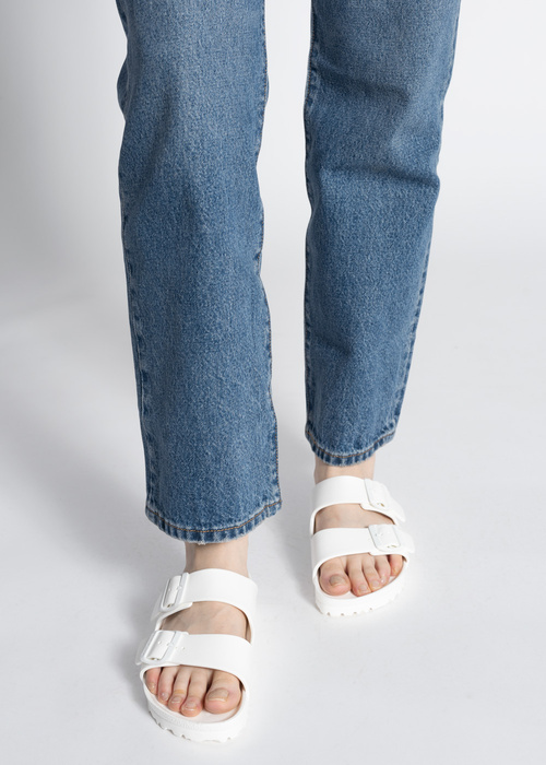 Birkenstock Arizona Essentials Damen Pantoletten weiß