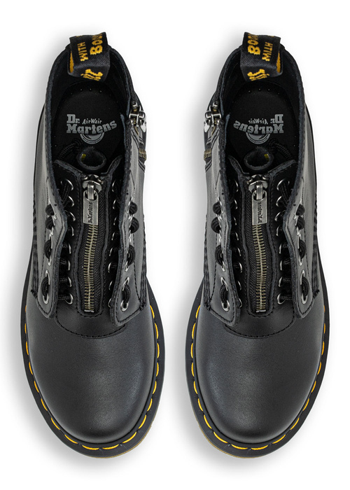Damen Stiefel Schwarz Dr. Martens 1460 Pascal Frnt Zip Nappa