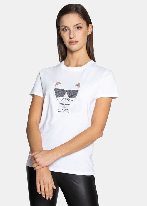 Damen T-Shirt Karl Lagerfeld Ikonik Choupette (216W1732-100)